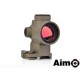 Коллиматорный прицел AIM MRO Red Dot with QD Riser Mount & Low Mount - TAN